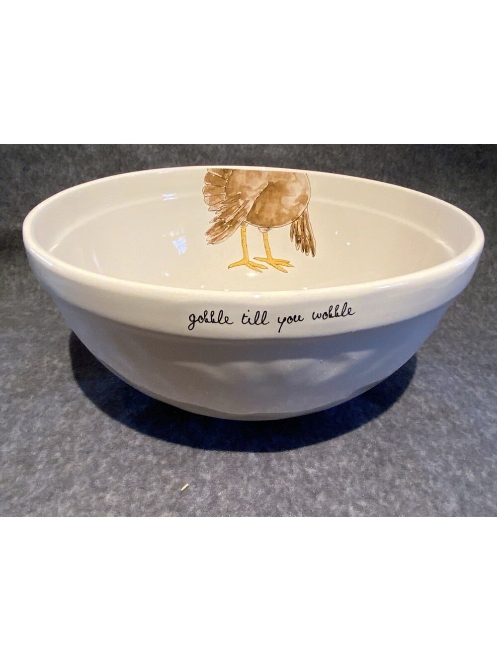 Rae Dunn Artisan Collection ‘Gobbile Till You Wobble’ Serving Bowl